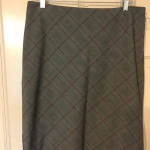NWOT The Limited Plaid Pencil Skirt